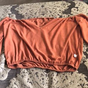 Ruffled off the shoulder blouse